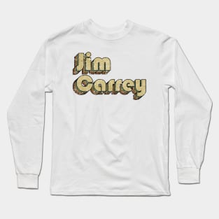 Jim Carrey // Vintage Rainbow Typography Style // 70s Long Sleeve T-Shirt